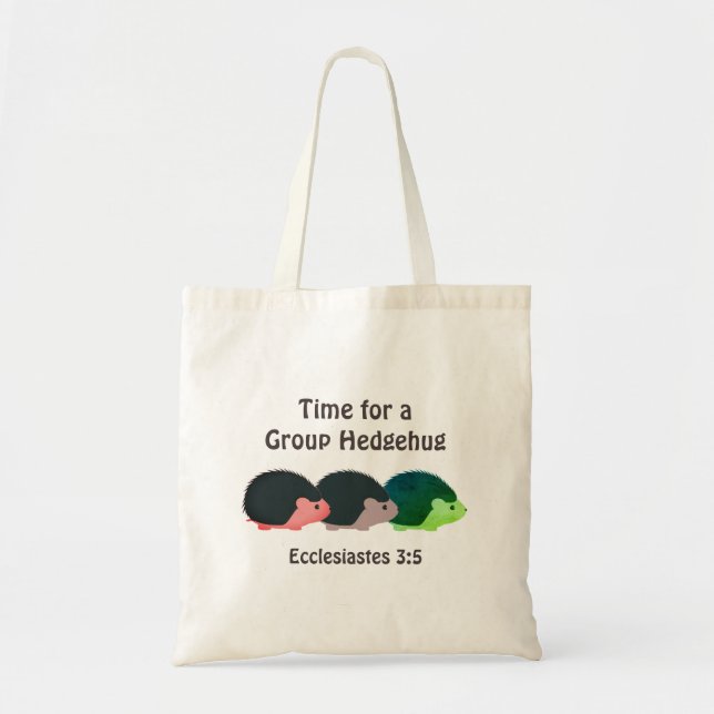 Bolso De Tela Cute Hedgehog | GRUPO DE Personalizable HEDGEHUG T (Frente)