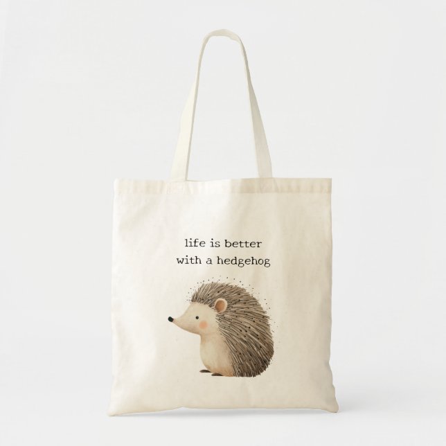 Bolso De Tela Cute Hedgehogs (Frente)