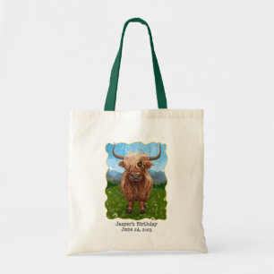 Bolso De Tela Cute Highland Cow