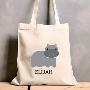 Bolso De Tela Cute Hipopótamo Personalizado para Niños
