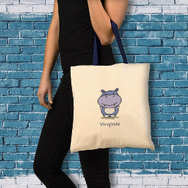 Bolso De Tela Cute Hippo Tote Bag
