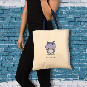 Bolso De Tela Cute Hippo Tote Bag