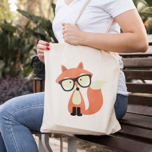 Bolso De Tela Cute Hipster Red Fox