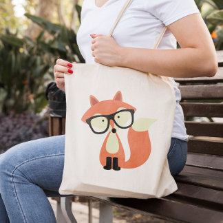 Bolso De Tela Cute Hipster Red Fox