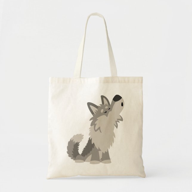 Bolso De Tela Cute Howling Personalizado Wolf Bag (Frente)