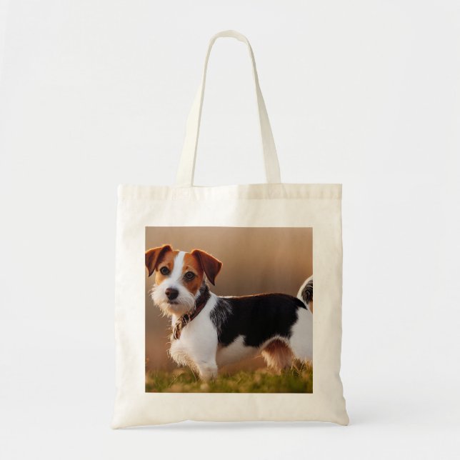 Bolso De Tela Cute Jack Russel Terrier Dog Photography (Frente)