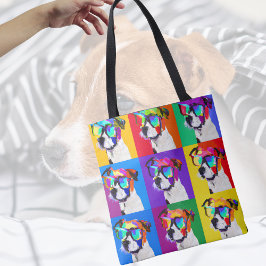 Bolso De Tela Cute Jack Russell Terriers al estilo del arte pop