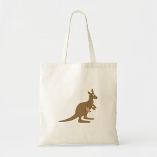 Bolso De Tela Cute Kangaroo y Joey