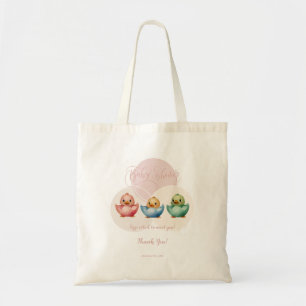 Bolso De Tela Cute Kawaii Aves de Huevo Pastel Colorido Baby Sho