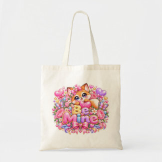Bolso De Tela Cute Kawaii Be Mine Cat Pastel Pink Romantic Valen