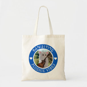Bolso De Tela Cute Kawaii Blue Pawsitive Plushie Vibes Foto