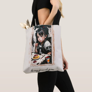 Bolso De Tela Cute kawaii chica - Eres el ketchup en mi francés