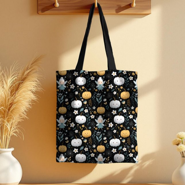 Bolso De Tela Cute Kawaii Halloween Fairy and Pastel Pumpkins (Subido por el creador)