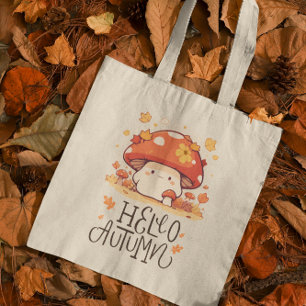 Bolso De Tela Cute kawaii Mushroom Hola otoño