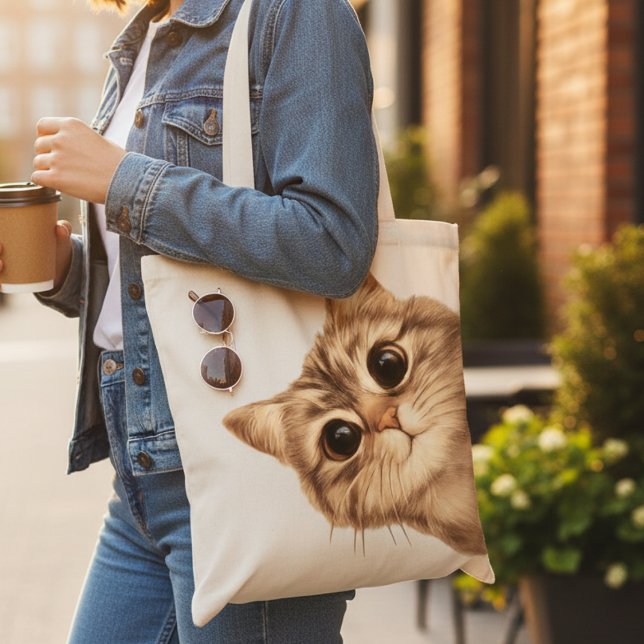 Bolso De Tela Cute Kitten Reusable Shoulder Bag for Women (Subido por el creador)