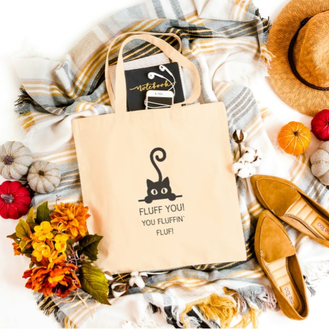 Bolso De Tela Cute Kitty Quote, Sassy Humor Gift for Cat Lovers (Subido por el creador)