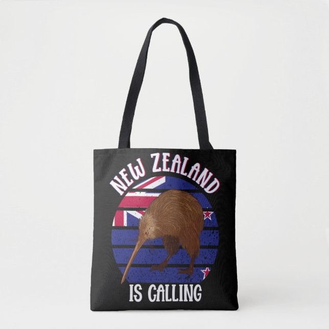 Bolso De Tela Cute Kiwi Bird New Zealand Travel (Anverso)