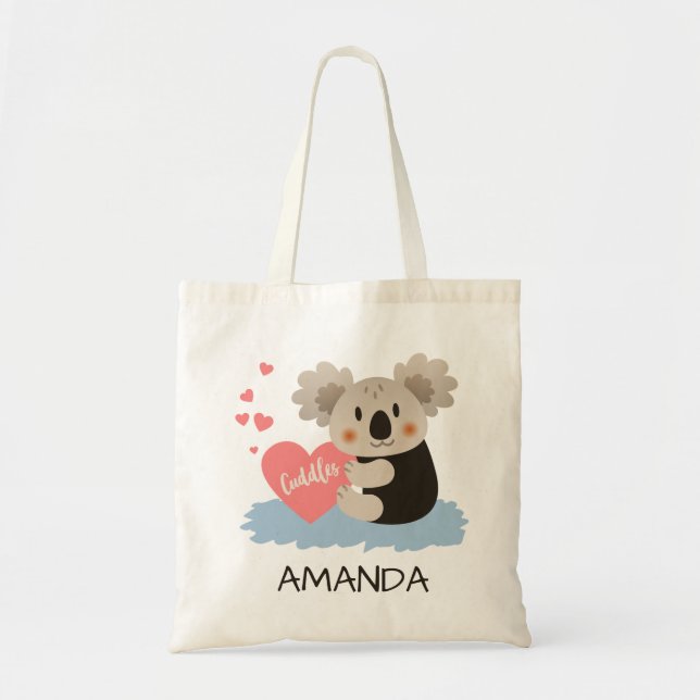Bolso De Tela Cute Koala Cudelas ID386 (Frente)