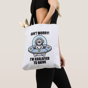 Bolso De Tela Cute Koala Nuevo Conductor, estoy Koalafied para c