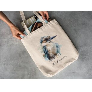 Bolso De Tela Cute Kookaburra en una sucursal, personalizado