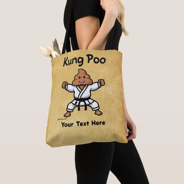 Bolso De Tela Cute Kung Poo Karate (Detalle)