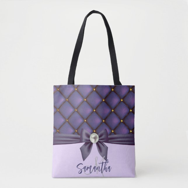 Bolso De Tela Cute Lace y Pearl (Anverso)