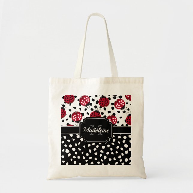 Bolso De Tela Cute Ladybugs (Frente)