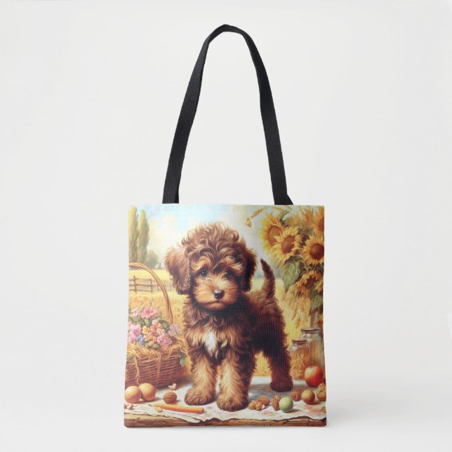 Bolso De Tela Cute Lagotto Romagnolo Pintura (Anverso)