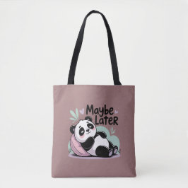 Bolso De Tela Cute Lazy Panda – “Maybe Later” Relaxing Panda