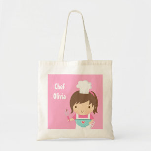 Bolso De Tela Cute Little Chef Panadera Niña Personalizada