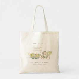 Bolso De Tela Cute local Hedgehog Flora Bike Baby Shower
