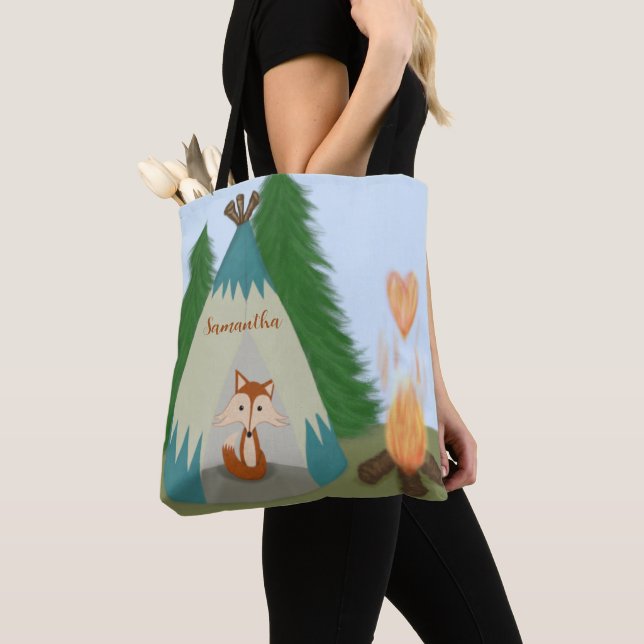 Bolso De Tela Cute Lone Fox (Detalle)