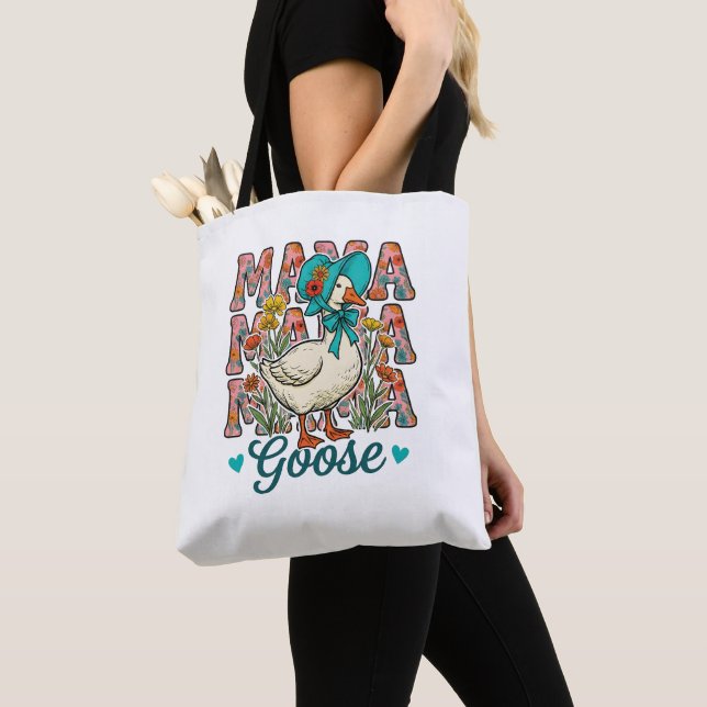 Bolso De Tela Cute Mama goose word art  (Detalle)