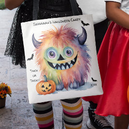 Bolso De Tela Cute Monster Halloween Candy
