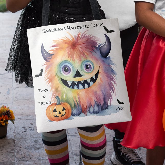 Bolso De Tela Cute Monster Halloween Candy (Subido por el creador)