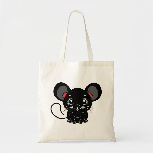 Bolso De Tela Cute Mouse (Frente)