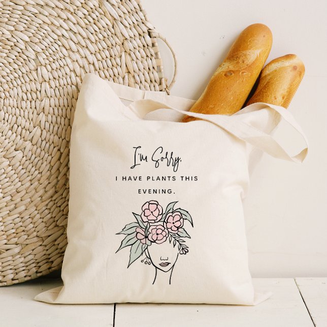 Bolso De Tela Cute ocupado con el retrato floral de mis plantas (Subido por el creador)