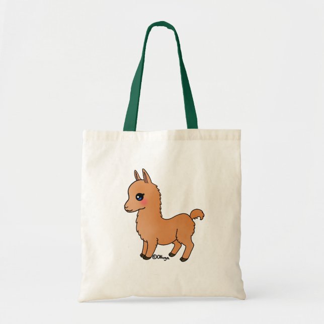 Bolso De Tela Cute Orange Llama (Frente)
