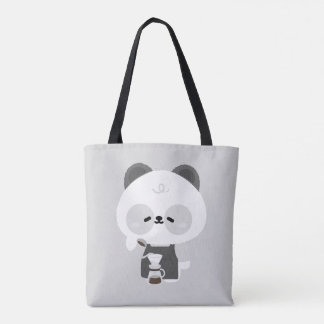 Bolso De Tela Cute Panda Barista