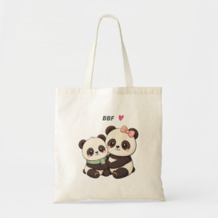Bolso De Tela Cute Panda BFF – Best Friend Tote Bag