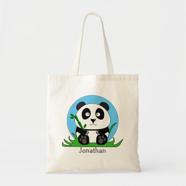 Bolso De Tela Cute Panda Personalizado (Frente)