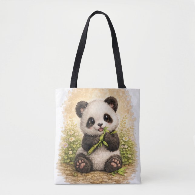 Bolso De Tela Cute Panda Tote Bag Kawaii Animal Bear (Anverso)
