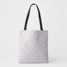 Bolso De Tela Cute Pastel Ghost Pattern