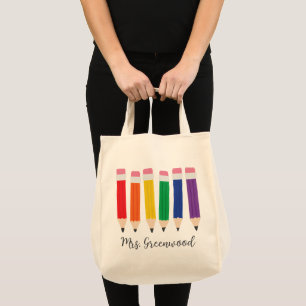Bolso De Tela Cute Pencils Personalizado Tote Bag
