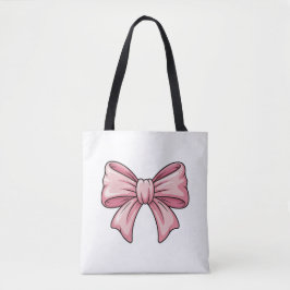 Bolso De Tela Cute Pink Bow Coquette Aesthetic Canvas Tote Bag