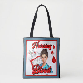 Bolso De Tela Cute Pinup_ Enfermería en mi sangre