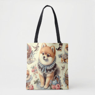 Bolso De Tela Cute Pomeranian Painting