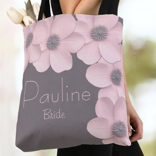 Bolso De Tela Cute Poppies Rosados Novias