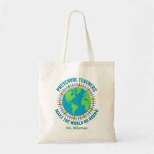 Bolso De Tela Cute Preschool Teacher World Custom School