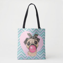 Bolso De Tela Cute Pug